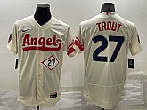 Angels 27 Mike Trout Cream 2022 City Connect Flexbase Jersey,baseball caps,new era cap wholesale,wholesale hats
